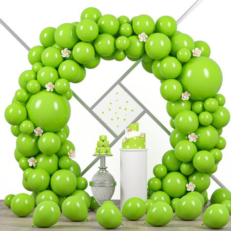 PRICES MAY VARY. 🎈[Abundant Package]: Includes total 90pack Lime Green balloons: 2pcs 18inch, 30pcs 12inch, 25pcs 10inch, 33pcs 5inch and 3 sheet of adhesive dots, 2 rolls of ribbons. Designed for easy inflation and set up, Voircoloria Lime Green balloons save you time and effort, so you can focus on enjoying your celebration without any hassle. 🎈[Various Sizes]: Carefully designed with 4 different sizes bright Lime Green latex balloons: 18inch, 12inch, 10inch, and 5inch, ensuring you have mor Green Balloon Garland, Balloon Wreath, Green Balloons, Beautiful Balloons, Anniversary Party Decorations, Garland Arch, Green Balloon, Christmas Baby Shower, Anniversary Decorations