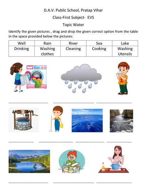 Water Worksheet For Grade 1, Uses Of Water Worksheet For Kids, Worksheet On Water For Grade 2, Uses Of Water Worksheet For Kindergarten, Sources Of Water For Kids Worksheet, Water Cycle Worksheet 2nd, Worksheet For Class 2, Water Lessons, Grade 2 Science