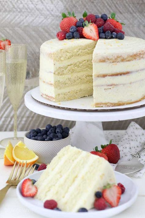 Mimosa Cake, Swiss Meringue Buttercream Frosting, Meringue Buttercream Frosting, Beyond Frosting, Moist Vanilla Cupcakes, Orange Buttercream, Moist Vanilla Cake, Champagne Cake, Vanilla Cupcake Recipe