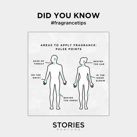 Areas to apply fragrance: PULSE POINTS. Pulse Points, Did You Know, Scents, Soap, Fragrance, How To Apply, Quick Saves