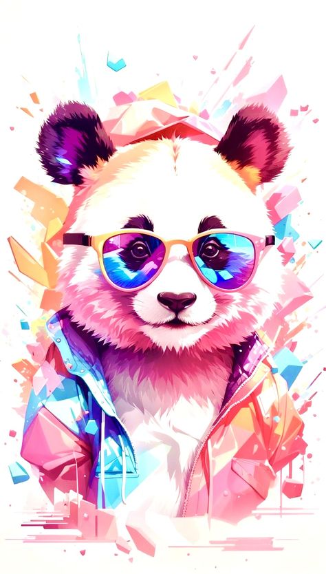 Tshirt Trends, Panda Bear Art, Animal Sunglasses, Panda Theme, Tshirt Sticker, Tshirt Artwork, Panda Illustration, Panda Tshirt, Sunflower Tattoo Design