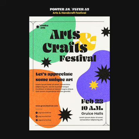 Free PSD | Arts and handcraft poster template Painting Workshop Poster, Kids Event Poster, Neurodiversity Poster, Trust Aesthetic, Workshop Flyer, Kids Fest, Workshop Poster, Art Flyer, Poster Flat