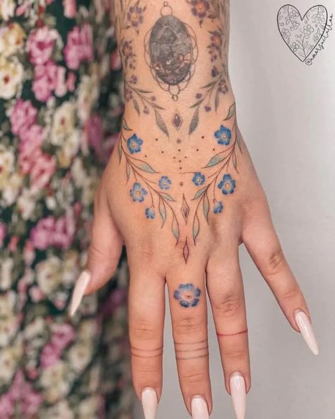 Finger Plant Tattoo, Unique Hand Tattoos Women, Female Hand Tattoos For Women, Wrist Hand Tattoos For Women, Womens Hand Tattoos Ideas, Wrist And Hand Tattoos For Women, Plant Hand Tattoo, Women’s Hand Tattoos, Delicate Hand Tattoos For Women