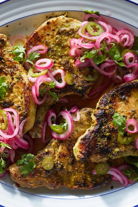 Jalapeno Grilled, Nyt Recipes, Pork Chop Recipes Grilled, Pork Loin Chops, Grilled Pork Chops, Cooking White Rice, Nyt Cooking, Chops Recipe, Bulgogi