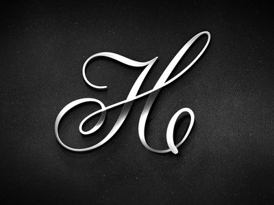 H Letter H, Black