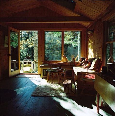 Dream House In The Woods, Cabin Life, Forest House, House Room, Cabins In The Woods, Large Windows, House Inspo, House In The Woods, My Dream Home