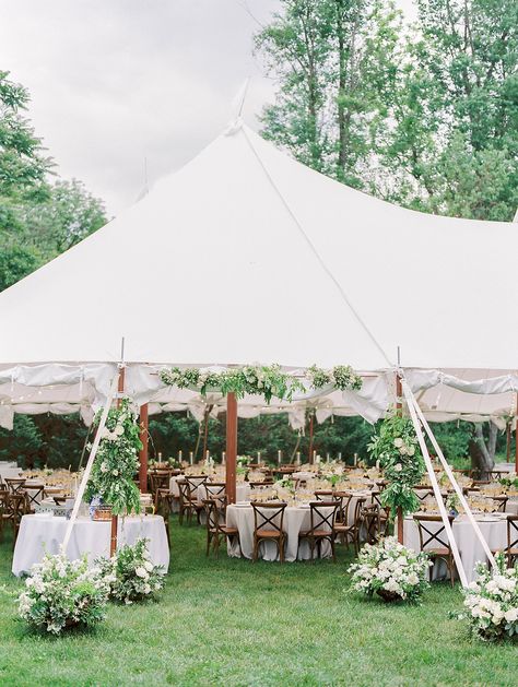 pillar paul wedding tent reception Wedding Ceremony Under Tent, Tent Entrance Wedding, Wedding Tent Entrance, Pool Weddings, Tent Entrance, Tent Wedding Reception, June Bride, Wedding Backyard Reception, Wedding Ceremony Ideas