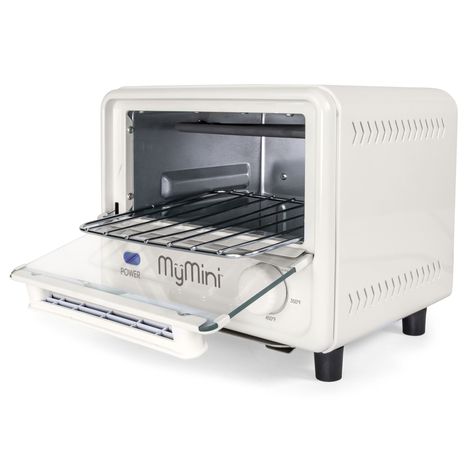 MyMini New Toaster Oven, Cream - Walmart.com Mini Pizza Bagels, Mini Kitchen Appliances, Mini Toaster, Apartment Kitchens, Mini Appliances, Compact Apartment, Small Offices, Office Pantry, Dorm Kitchen