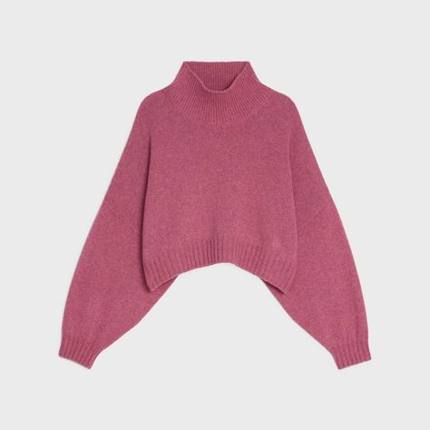 Cashmere Color, High Neck Sweater, High Neck Long Sleeve, Saint Tropez, Knitwear Women, Dark Pink, White Background, Top Styles, High Neck