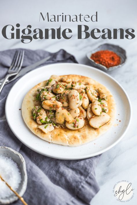 How To Make The Most Mouthwatering Marinated Gigante Beans Gigante Bean Recipes, Marinated Gigante Beans, Gigante Beans Recipe, Marinated Butter Beans, Gigantes Beans Recipe, Marinated Beans Recipe, Gigantes Recipe, Giant Beans Recipe, Marinated Beans