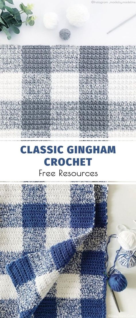 Gingham Afghan Crochet Pattern, Crochet Flannel Pattern, Buffalo Check Crochet Blanket, Crochet Gingham Cardigan, Gingham Blanket Crochet Pattern, Gingham Baby Blanket Crochet, Crochet Plaid Stitch, Crochet Gingham Pattern, Gingham Granny Square