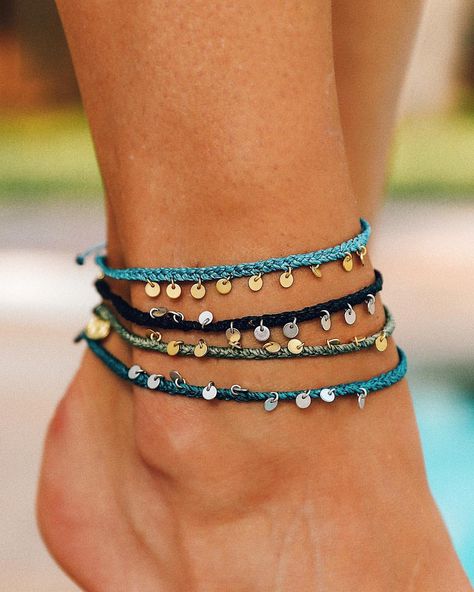 Coin Anklet, Anklets Diy, Cute Anklets, Pinterest Jewelry, Leather Anklets, Anklet Designs, Ankle Chain, Beaded Anklets, Anklet Bracelet