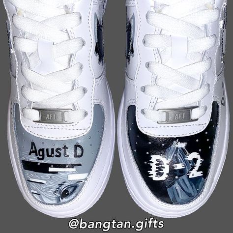 Bts Shoes, Army Shoes, Army Accessories, Custom Nike Air Force, Custom Sneakers Diy, Bts Clothing, Custom Shoes Diy, Nike Air Force 1s, Mixtape Cover