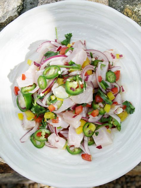 Snapper Ceviche Snapper Ceviche, Tropical Fruit Recipes, How To Make Ceviche, Joel Robuchon, No Cook Appetizers, Ceviche Recipe, Food Lab, Red Snapper, Cooking Basics