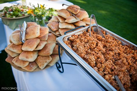 Lunch - pulled pork buffet Bbq Wedding Reception, Rehearsal Dinner Menu, Menu Catering, Buffet Wedding Reception, Bbq Buffet, Diy Wedding Food, Wedding Food Menu, Roast Beef Sandwich, Bbq Menu