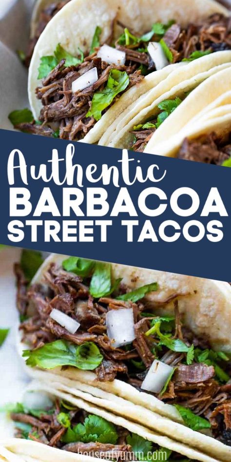 Authentic Barbacoa, Slow Cooker Beef Barbacoa, Beef Barbacoa Slow Cooker, Street Taco Recipe, Beef Barbacoa, Slow Cooker Barbacoa, Barbacoa Recipe, Brisket Tacos, Barbacoa Beef