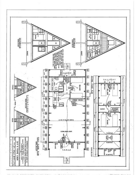 A frame plans A Frame Floor Plans, Blueprint Construction, Frame House Plans, A Frame Cabin Plans, Casa Hobbit, Small Cabin Plans, Triangle House, A Frame Cabins, Log Cabin Kits