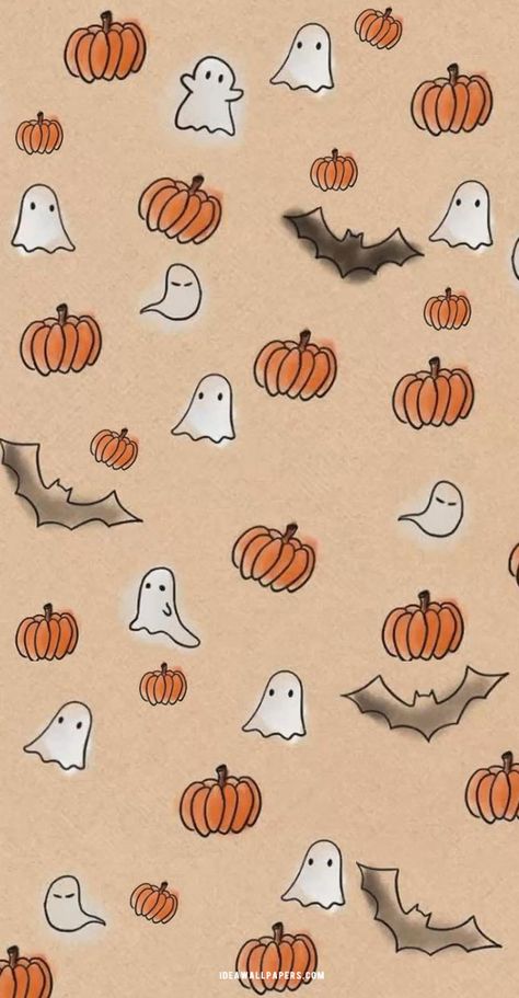 Phone Wallpaper Pastel, Holiday Iphone Wallpaper, Autumn Phone Wallpaper, Wallpaper Rosa, Helloween Wallpaper, Halloween Crafting, Halloween Wallpaper Iphone Backgrounds, Pumpkin Wallpaper, Cute Home Screen Wallpaper