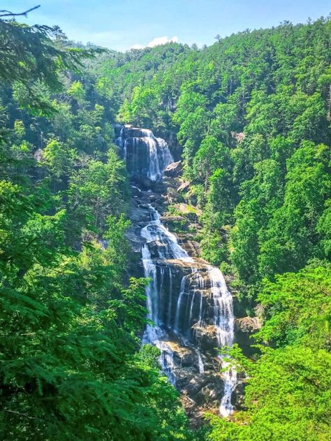 Whitewater Falls North Carolina, Dry Falls North Carolina, Sapphire Valley North Carolina, Asheville Waterfalls, North Carolina Hiking, Nc Waterfalls, Tennessee Waterfalls, Natural Water Slide, Gorges State Park