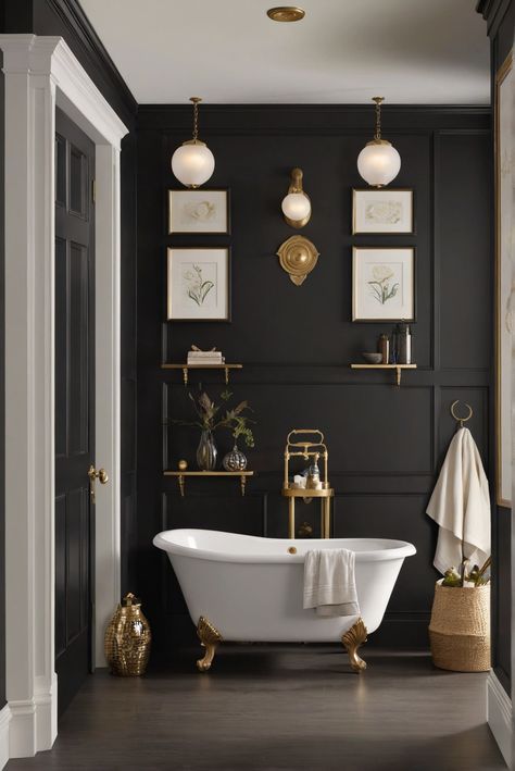 1. #TricornBlack2024 
2. #SherwinWilliams 
3. #TimelessElegance 
4. #InteriorDesign Tricorn Black Sherwin Williams Bathroom, Tricorn Black Complementary Colors, Tricorn Black Satin Finish, Black Magic Sherwin Williams Cabinets, Tricon Black Sherwin Williams, Tricorn Black Bedroom Wall, Tricorn Sherwin Williams, Iron Ore Sherwin Williams Bathroom, Dark Paint Colors Sherwin Williams