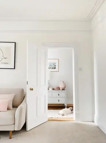 Farrow and Ball Wimborne White - A Warm Soft White - Emily May Designs Wimborne White Farrow And Ball, Farrow And Ball Wimborne White, Wimborne White, Emily May, Farrow And Ball, May Designs, Soft White, All White, Warm White