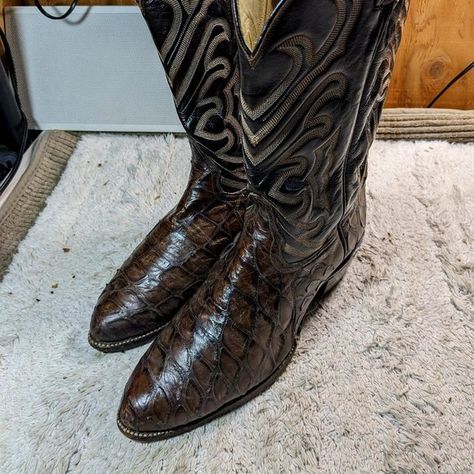 TONY LAMA EL REY ANTEATER MENS BOOTS SZ 11 D VINTAGE PREBAN EXCELLENT CONDITION Good Heels, Tony Lama Boots, Mens Cowboy, Tony Lama, Mens Cowboy Boots, Mocha Brown, The Line, Boots Men, Mocha