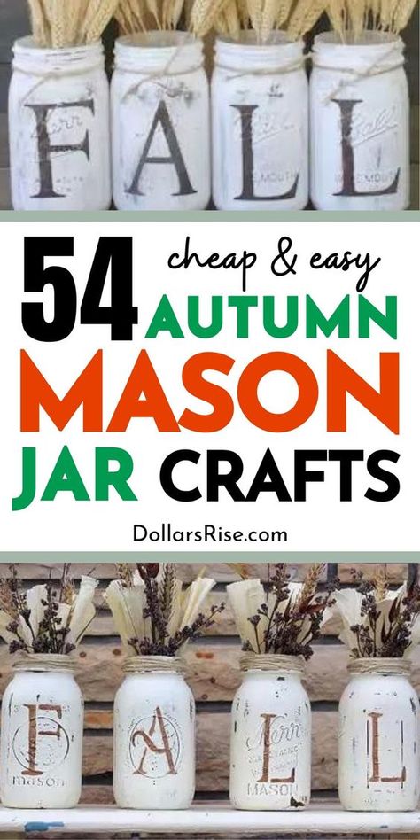 You need to try the STUNNING Fall mason jar crafts for home decor. Easy and profitable DIY Fall Mason Jar Craft ideas. Whether you're looking for DIY projects to sell for money or unique ideas for decorating, these mason jar crafts will definitely get you into Fall/ Autumn vibe. Mason jars are an affordable DIY project to add a touch of seasonal cheer to your house. Mason Jar Craft Ideas, Jar Craft Ideas, Mason Jar Lids Crafts, Jar Lid Crafts, Fall Mason Jar Crafts, Mason Jar Craft, Fall Mason Jars, Diy Projects To Sell, Mason Jar Lids