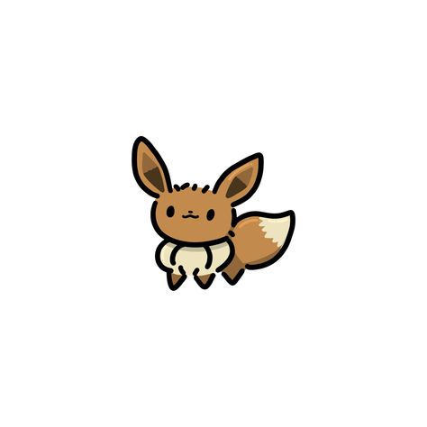 Eevee, Pokémon, Generation one, normal type, Pokémon lets go eevee, cute, sticker, wallpaper Eevee App Icon, Small Pokemon Drawing, Eevee Pfp Aesthetic, Evee Pokemon Icon, Eevee Illustration, Evie Pokemon, Eevee Aesthetic, Friend Doodles, Pokemon Cute Kawaii