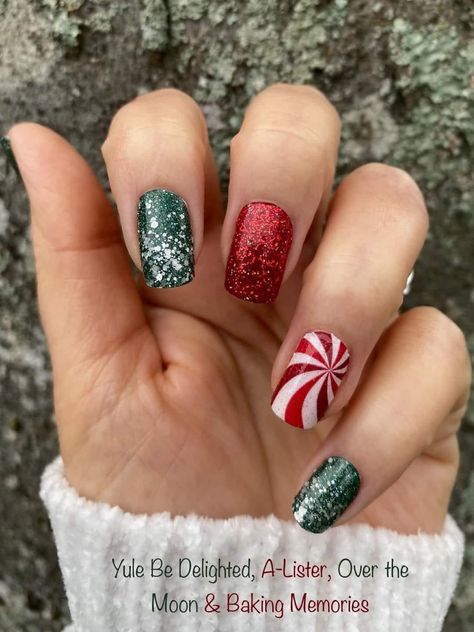 Colorstreet Christmas 2023, Colorstreet Christmas Combos, Color Street Christmas Mixed Mani, Color Street Nails Christmas, Toenails Colors, Christmas Pedicure Designs, Colorstreet Christmas, Color Street Christmas, Aloha Nails