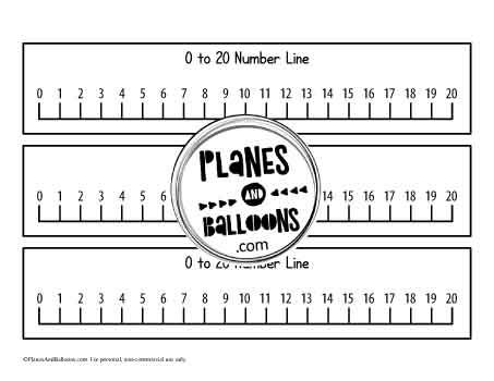 Printable Number Line 1-20 Free, Number Line Printable Free, Free Printable Number Line, Number Line To 20, Number Line Subtraction, Number Line Activities, Printable Number Line, Kindergarten Math Worksheets Addition, Free Printable Numbers