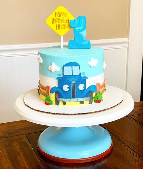 Blue Truck Birthday Cake, Blue Truck Cake, Little Blue Truck Cupcakes, Little Blue Truck, Little Blue Truck Cake, Little Blue Truck Birthday Cake, Little Blue Truck Birthday Party, Truck Theme Birthday, How To Make Wedding Cake