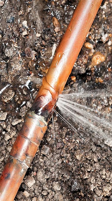 A cracked or severed underground water line is a vexing problem that few homeowners ever want to face. Much like a broken sewer pipe, a broken underground water line appears that it might be an expensive, time-consuming project that upsets your entire life. Water Pics, Wood Stake, House Repair, Drywall Installation, Doomsday Prepping, Water Pictures, Low Water Pressure, Water Bill, House Siding