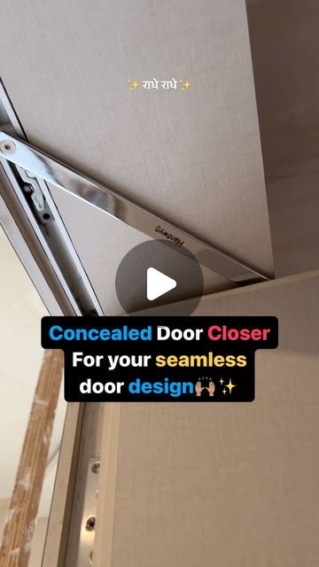 Heim Interior Design on Instagram: "Concealed soft Door Closer for you seamless door design.  Follow @heiminteriordesigns for more helpful interior videos  #interiordesign #softclose #doordesign #doordecor #interiordetailing #igreach #explorepage #igtrend" Concealed Door Design, Seamless Door, Interior Videos, Concealed Door, Door Closer, Closed Doors, Door Window, Door Design, Interior Details