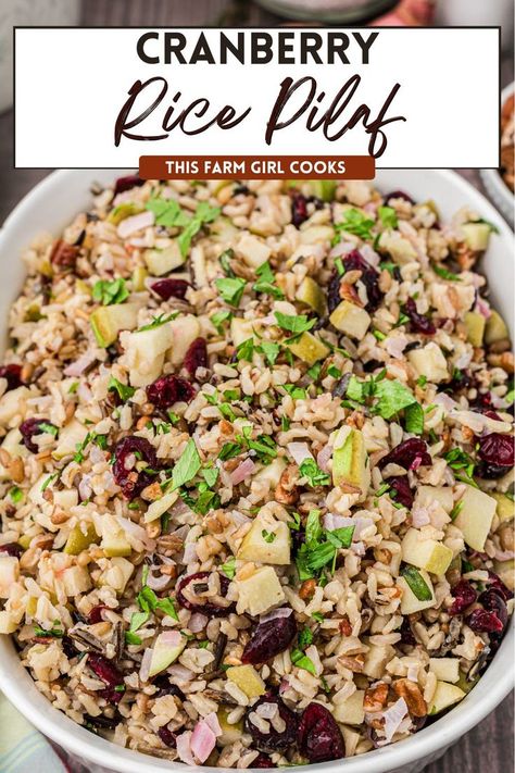 Add some festive flair to your dinner table with Cranberry Rice Pilaf! This easy-to-make side dish is bursting with sweet-tart cranberries, toasted nuts, and aromatic herbs – the perfect balance of flavors! It’s a show-stopping addition to any holiday meal or cozy family dinner. 🧑‍🍳✨ Pair it with turkey, chicken, or your favorite roast for a side that’s as delicious as it is beautiful! Pin this recipe for a simple yet stunning dish that’s sure to impress! Cranberry Almond Rice Pilaf, Cranberry Rice Pilaf, Christmas Rice Recipe Dinners, Festive Rice Recipe, Almond Rice Pilaf, Holiday Rice, Cranberry Rice, Turkey Side Dishes, Brown Rice Cooking