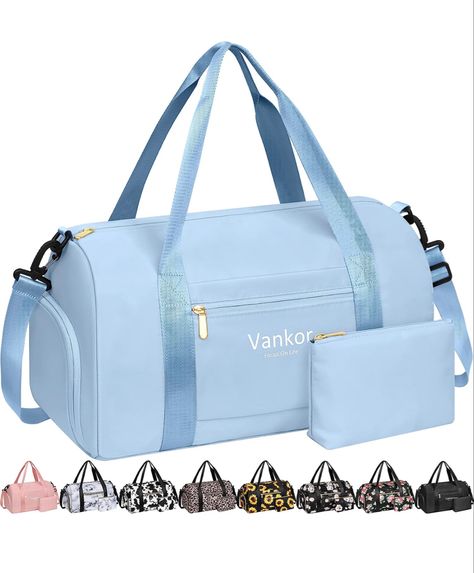 Gym Bag for Women with Shoe Compartment Waterproof, Sports Duffle Bag for Travel Duffel Weekender Carry on Beach Yoga Overnight Luggage Mommy Maternity Hospital Bag Blue 17.50 Inch Maternity Hospital Bag, Pregnancy Hospital Bag, Volleyball Bag, Maternity Hospital, Beach Yoga, Gym Accessories, Bag For Travel, Wet Clothes, Yoga Bag