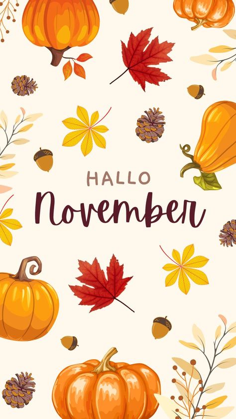 Hallo November, November Backgrounds, Calendar Widget, November Calendar, Bullet Journal Ideas Templates, Fall Pictures, Bullet Journal Ideas Pages, Planner Cover, Fall Wallpaper