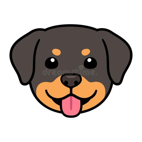 Cute cartoon Rottweiler dog face. Funny cartoon Rottweiler dog head drawing. Cute puppy portrait, vector clip art illustration vector illustration Cartoon Rottweiler, Dog Head Drawing, Smile Sketch, Dog Face Drawing, Cartoon Dog Drawing, Cute Dog Cartoon, Cute Dog Drawing, Dog Clip Art, Puppy Portraits