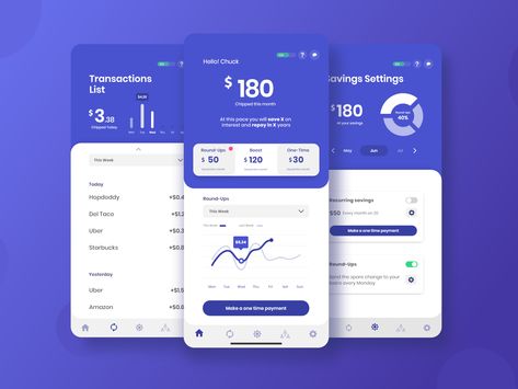 App Dashboard Ui, Desain Ux, Financial Apps, Ui Design Mobile, Saving App, Mobile App Design Inspiration, App Interface Design, Finance App, Banking App