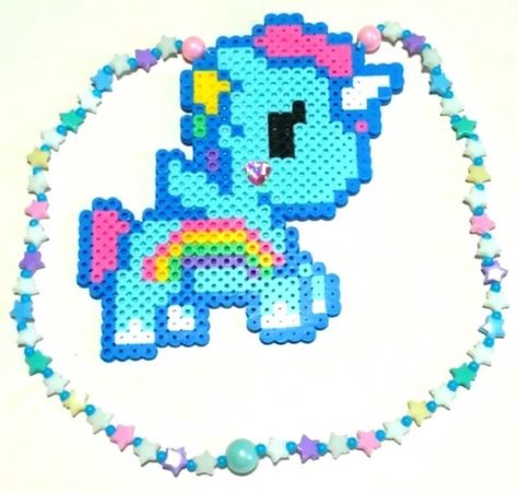 SugarPopParty on Instagram: “🌈💖 Shop link in bio . . . . . #tokidoki #unicorno ##pastel #rainbow #unicorns #stars #kawaiijewelry #kawaii #fairykei #decorakei…” Rainbow Perler Beads, Perler Unicorn, Kandi Kid Outfit, Scene Kandi, Decora Fashion, Perler Designs, Kandi Inspo, Kandi Kid, Kandi Ideas