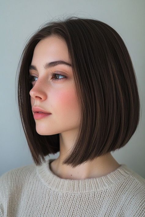 Bob Variations, Shoulder Length Bob Haircut, Sleek Short Hair, Haircuts Women, Diy Hair Dye, A Line Bob, Graduated Bob Haircuts, Line Bob Haircut, Bob Haircut Ideas