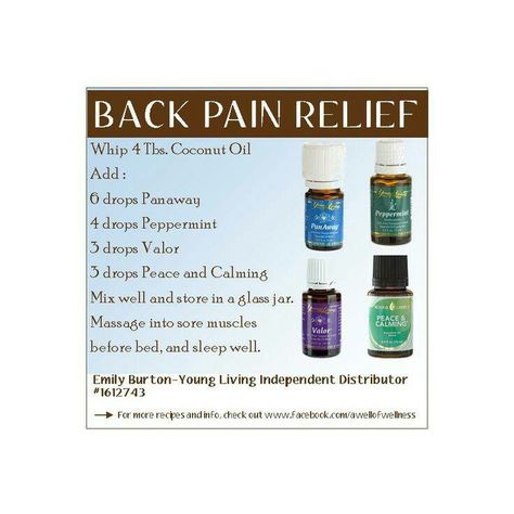 Back pain relief Massage Backpain, Massage Back Pain, Pain Relief Essential Oils, Nerve Pain Remedies, Essential Oil Roller Bottle Recipes, Body Pain Relief, Essential Oils For Pain, Healing Essential Oils, Back Pain Remedies