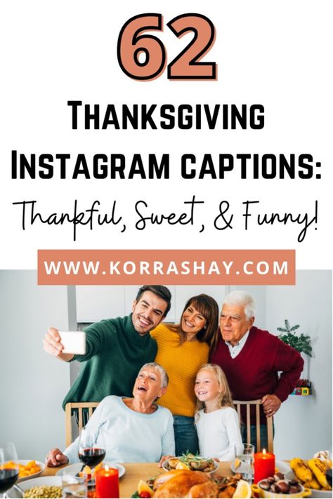 62 thanksgiving Instagram: Captions: thankful, sweet, and funny! Thanksgiving caption ideas for this year. Fun and thankful IG caption inspiration for thanksgiving day. how to caption your Thanksgiving Instagram post. #thanksgiving #thanksgivingday #thanksgivingideas #igcaptions #instagramcaptions Thankful Instagram Captions, Thanksgiving Captions For Instagram, Thanksgiving Instagram Captions, Caption Inspiration, Thanksgiving Instagram, Ig Caption, Thanksgiving Post, Thanksgiving Quotes Funny, Thanksgiving Photos