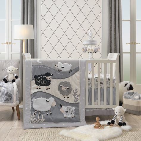 Little Sheep Baby Crib Bedding Set by Lambs & Ivy. Perfect Neutral Gray/White Nursery Collection available at Buy Buy Baby. Grey White Nursery, Lamb Nursery, Crib Bedding Boy, Lambs & Ivy, Baby Crib Bedding Sets, Baby Crib Bedding, White Nursery, Baby Nursery Furniture, Crib Bedding Sets