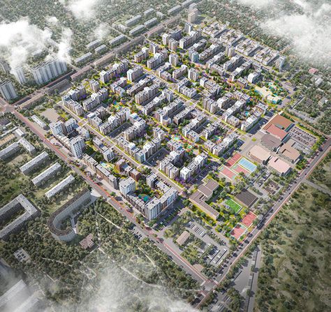 City Block, Property Design, Residential Complex, City Garden, Design Competitions, Architecture Visualization, Urban Planning, Residential Architecture, Urban Landscape