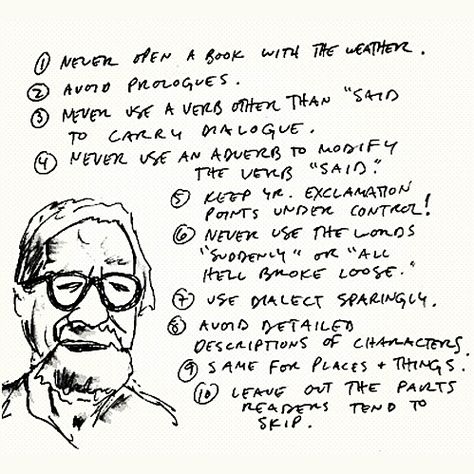 Elmore Leonard: On Writing Elmore Leonard, Writer Tips, Henry Miller, Writers Write, John Travolta, George Orwell, Ernest Hemingway, Writing Life, Writing Advice