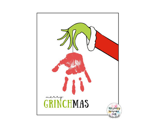 Christmas Crafts Preschool, Toddler Christmas Crafts, Preschool Artwork, Handprint Template, Craft Toddler, Crafts Winter, Christmas Handprint Crafts, Grinch Crafts, Christmas Crafts For Toddlers