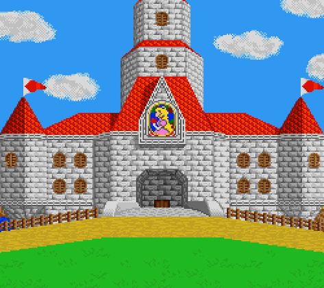 Minecraft Castle Map, Mario Castle, Arcade Theme, Game Gif, 80s Arcade, Princess Toadstool, Super Princess Peach, Super Princess, Creepy Core