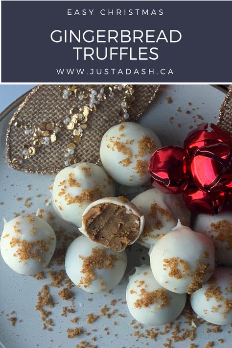 Christmas Dainty Recipes, Ginger Bread Truffles, Easy Gingerbread Dessert, Ginger Truffles, Christmas Dainties, Sweets To Sell, Christmas Dessert Tray, Gluten Free Truffles, Gingerbread Truffles