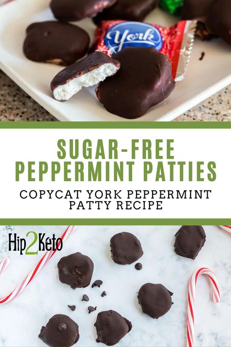 Make your own version of York peppermint patties with this sugar-free copycat recipe. These homemade peppermint patties are less than one gram of net carbs and even better than the real thing! Peppermint Patties Recipe, Low Carb Christmas Recipes, York Peppermint Patties, Peppermint Patty Recipe, Protein Sweets, Homemade Peppermint Patties, Mint And Chocolate, Easy Keto Dessert, York Peppermint Patty