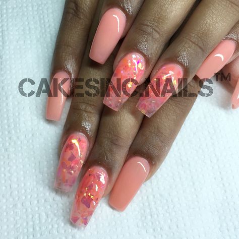 Salmon Coral And Peach Nails, Peach Nails, Nails Salon, Pastel Nails, Nail Inspiration, Gorgeous Nails, Nails Design, Makeup Nails, Nails Inspiration